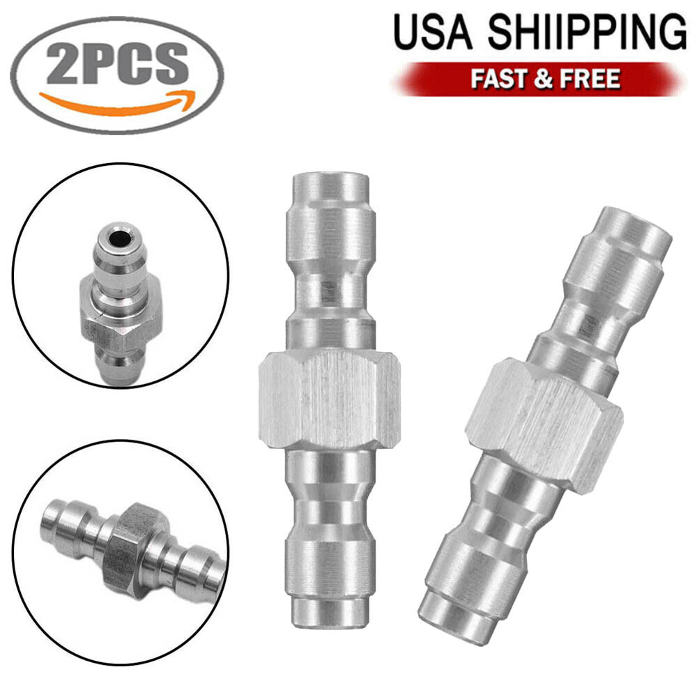 USA Double Male Quick Connect Adapter 8mm Dual Male for 8MM Female Convertor 2Pc