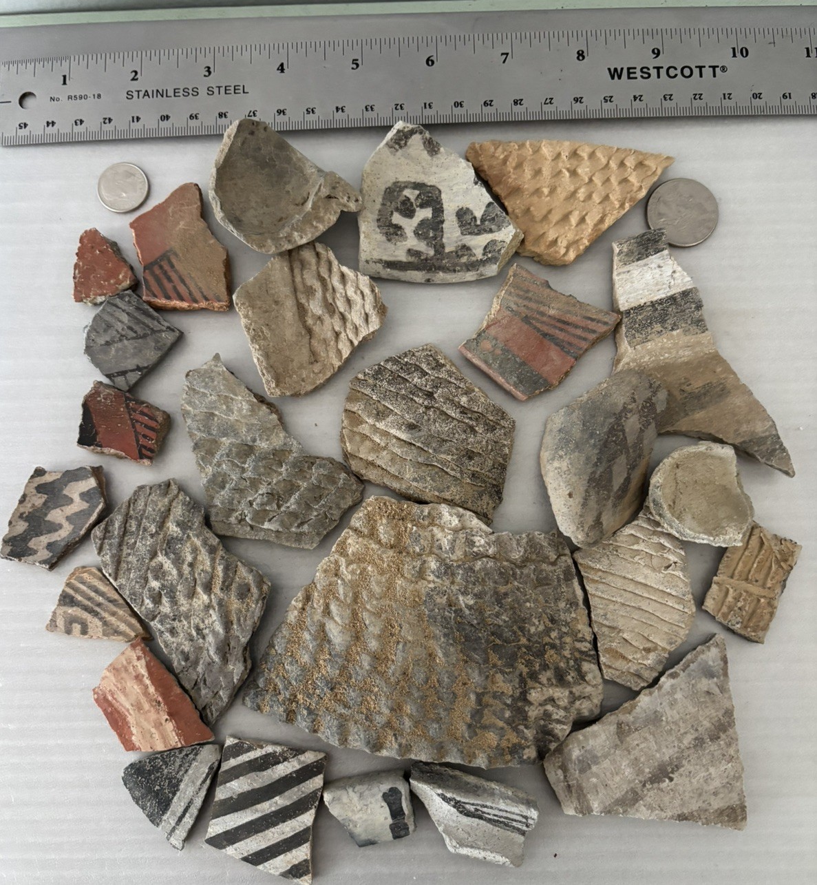 Ancient Anasazi Native American Pottery Shards 1” - 4” Arizona L6-E FREE SHIP