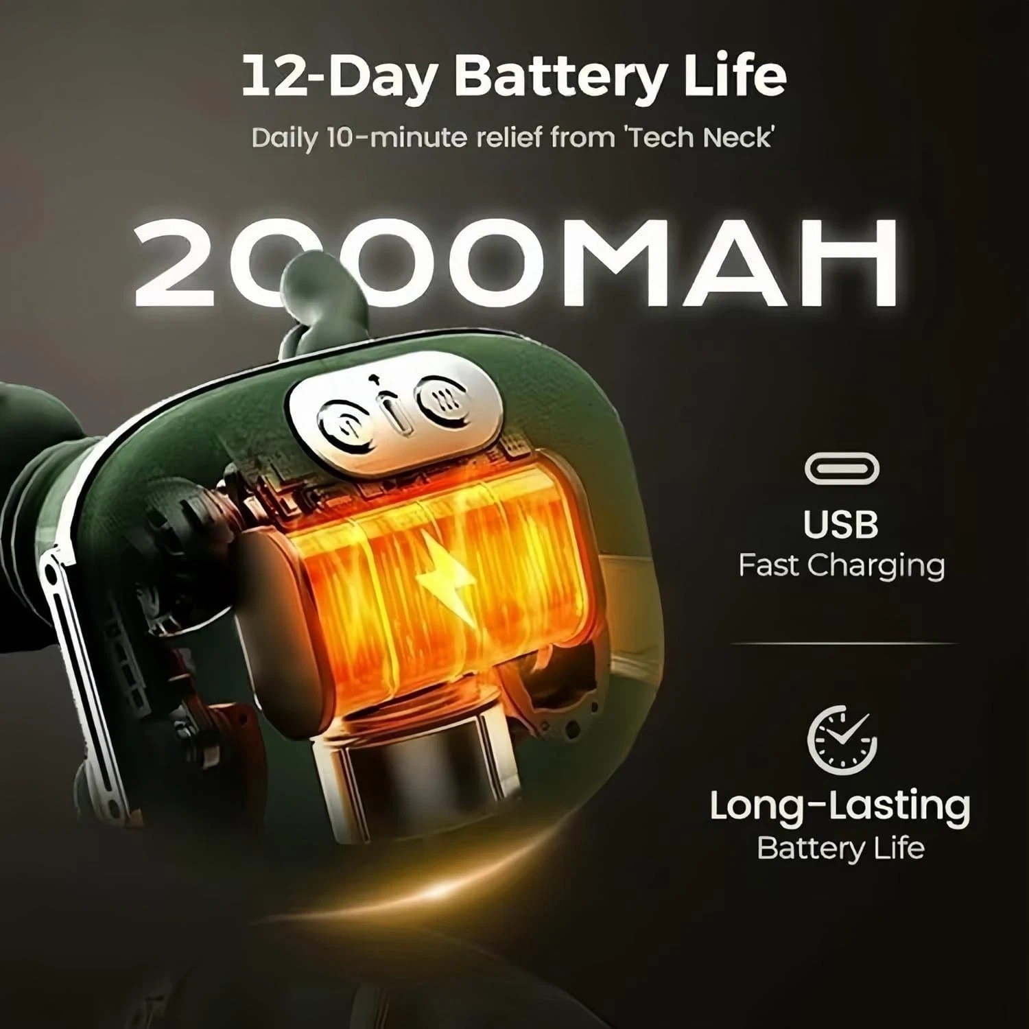 Electric Neck & Shoulder Massager with Heat Shiatsu 4D Kneading Pain Relief USA