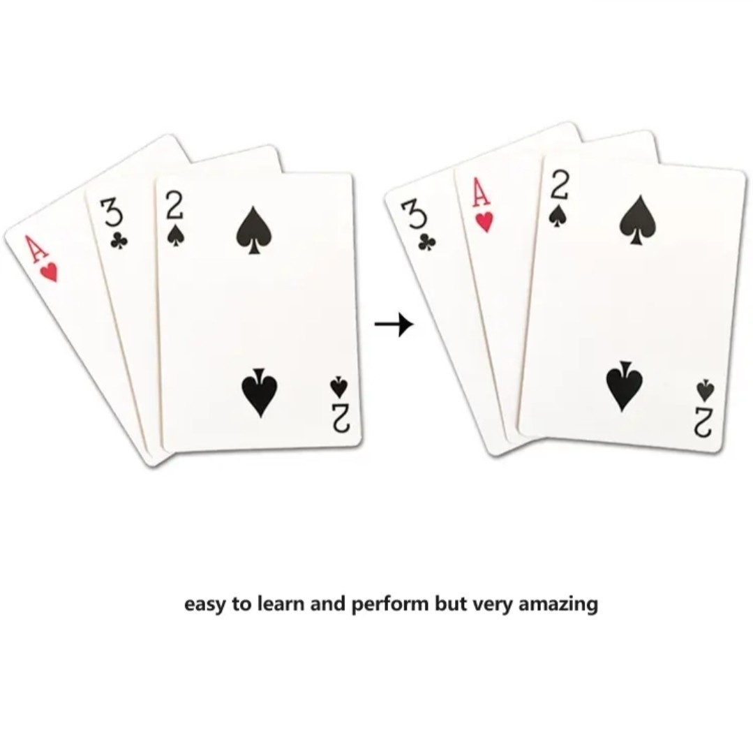 Magic Trick Three Card Monte Impossible Follow Gimmick Cards T17