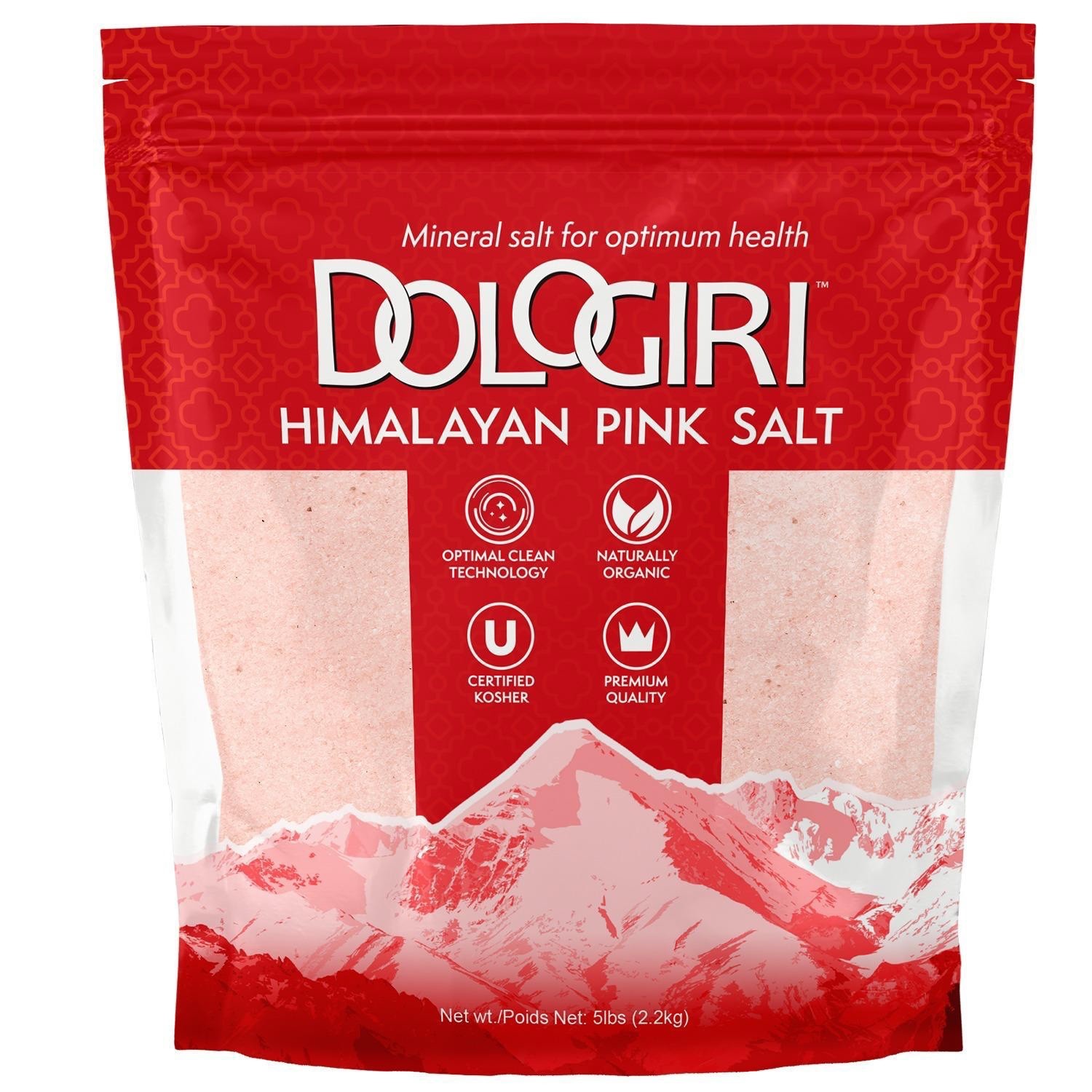 "Premium Hand-Mined Pink Himalayan Salt - 5LB, Pure & Mineral-Rich, Fine Grain"