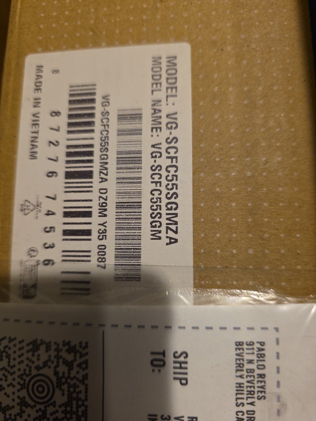 Samsung VG-SCFC55SGMZA 55" Customizable Frame-Gold Metal