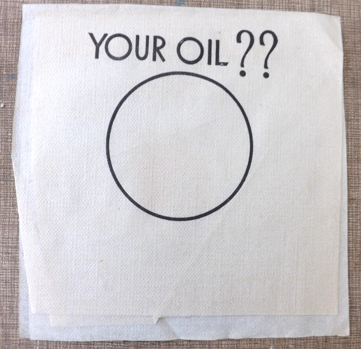 VTG. 1930s McCOLL-FRONTENAC SERVICE GAS & OIL STATION NAPKIN RED INDIAN AVIATION