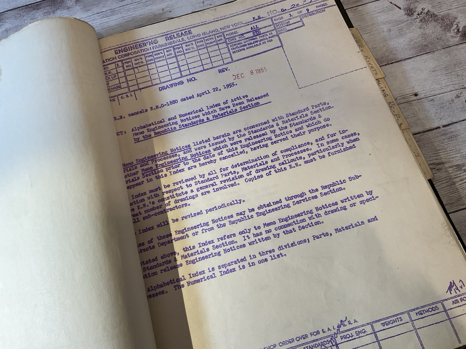 ORIG 1950s REPUBLIC AVIATION IN-HOUSE TECH MANUAL REPORTS AIRCRAFT CONSTRUCTION