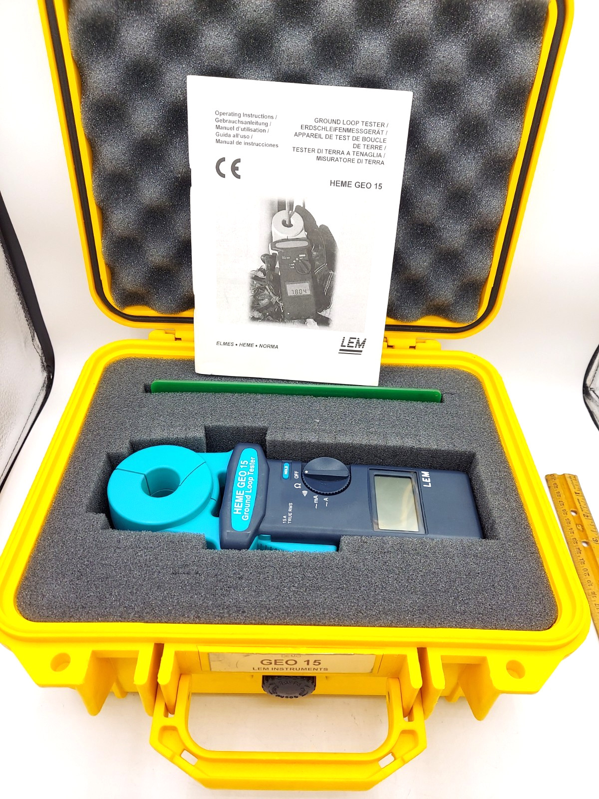 LEM GEO 15 Ground Loop Tester w/ Hard Case, Manual & Test Loop **Maybe New?**