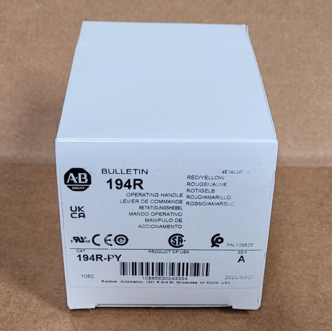 New Allen-Bradley 194R-PY Operating Handle, Red/Yellow