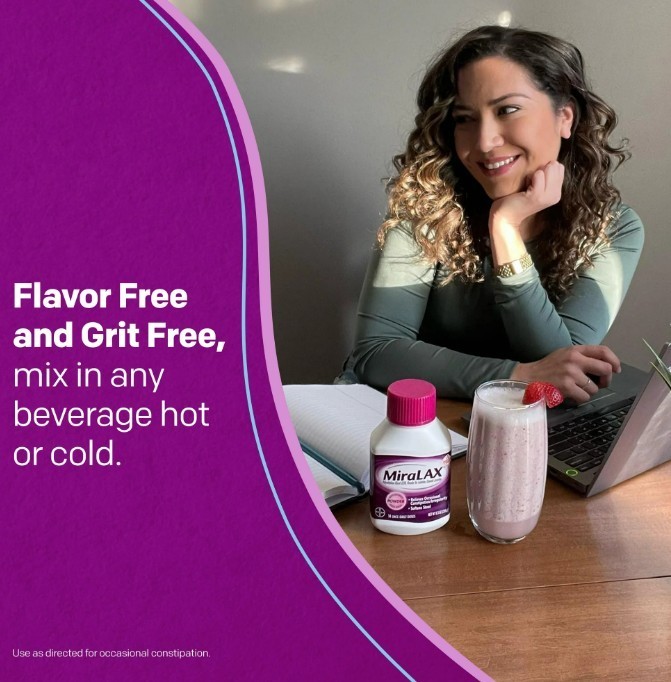 MiraLAX Laxative Powder 34 Daily Doses X2 - 20.4 Oz Each - Exp 5/2027
