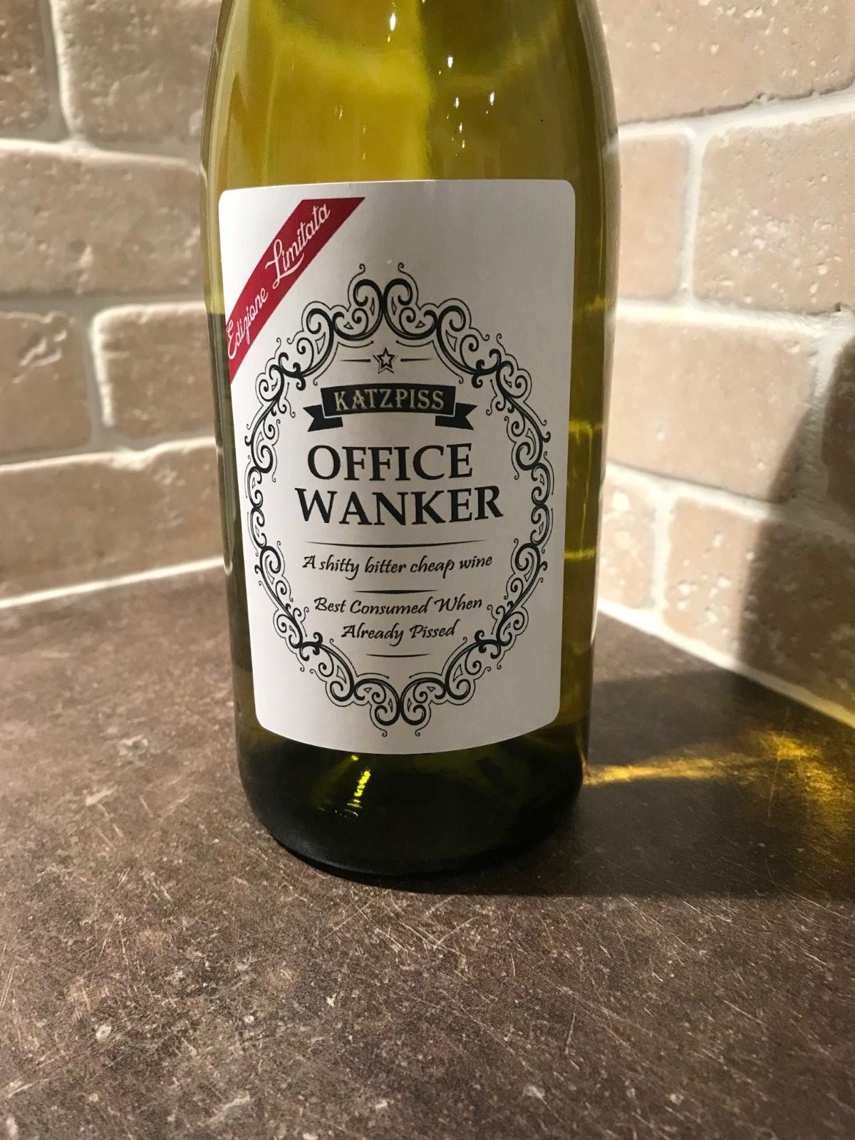 ALL 4 X different Funny Novelty Wine Bottle Labels birthday Joke Humour