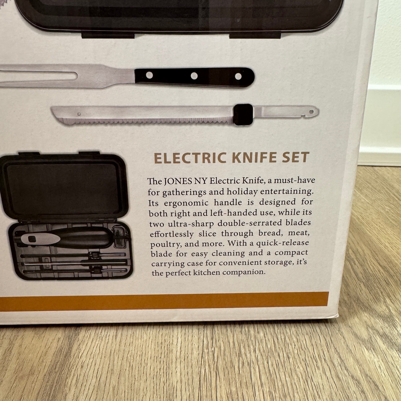 Jones New York Electric Knife Carving Set Holiday Serve Essentials NIB