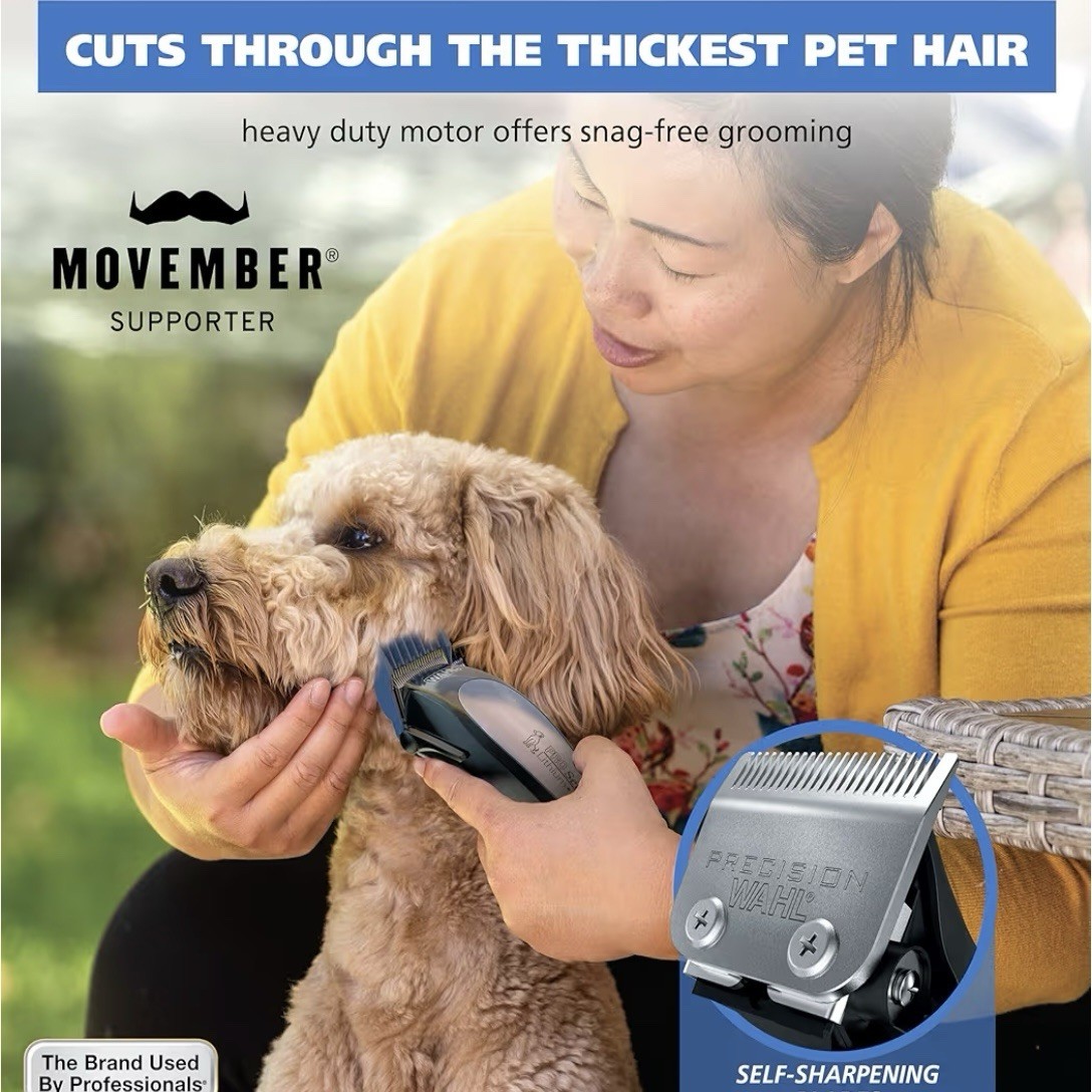 Wahl USA Lithium Ion Pro Cordless Dog Grooming Kit, Rechargeable, Black, 9766