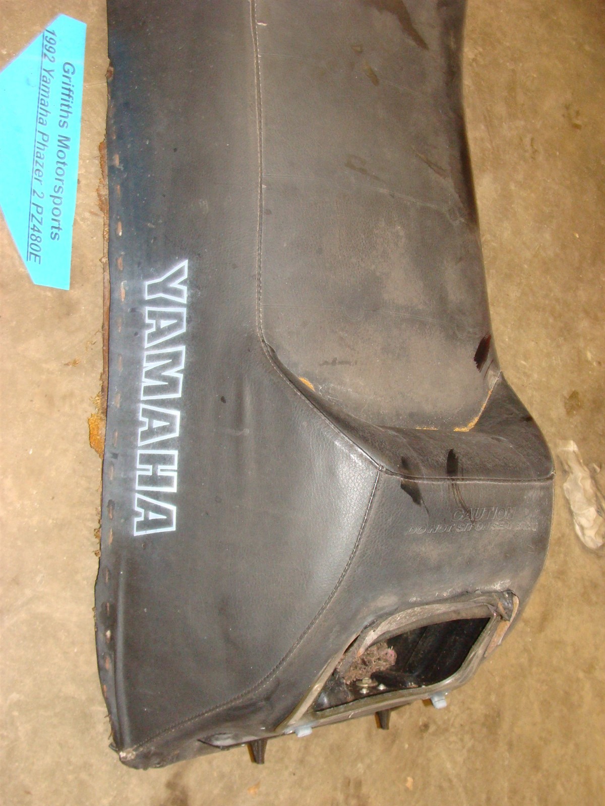 1992 YAMAHA PHAZER 2 II PZ480e seat, needs new base and trunk flap