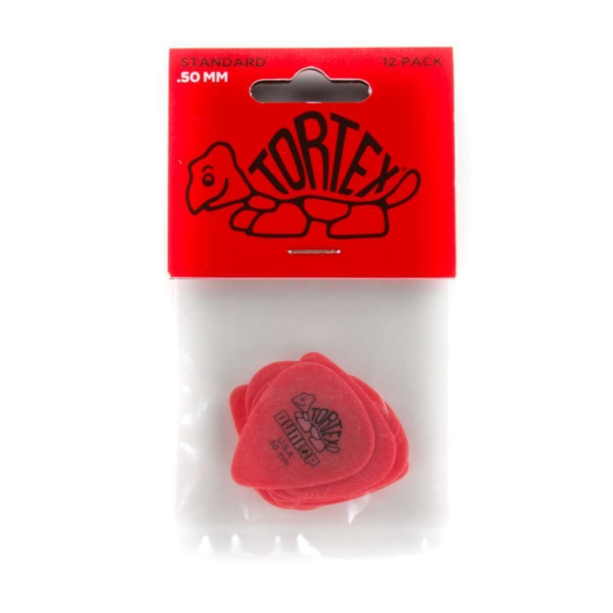 Dunlop 418P.50 Tortex Standard .50mm Red Guitar Picks 12-Pack