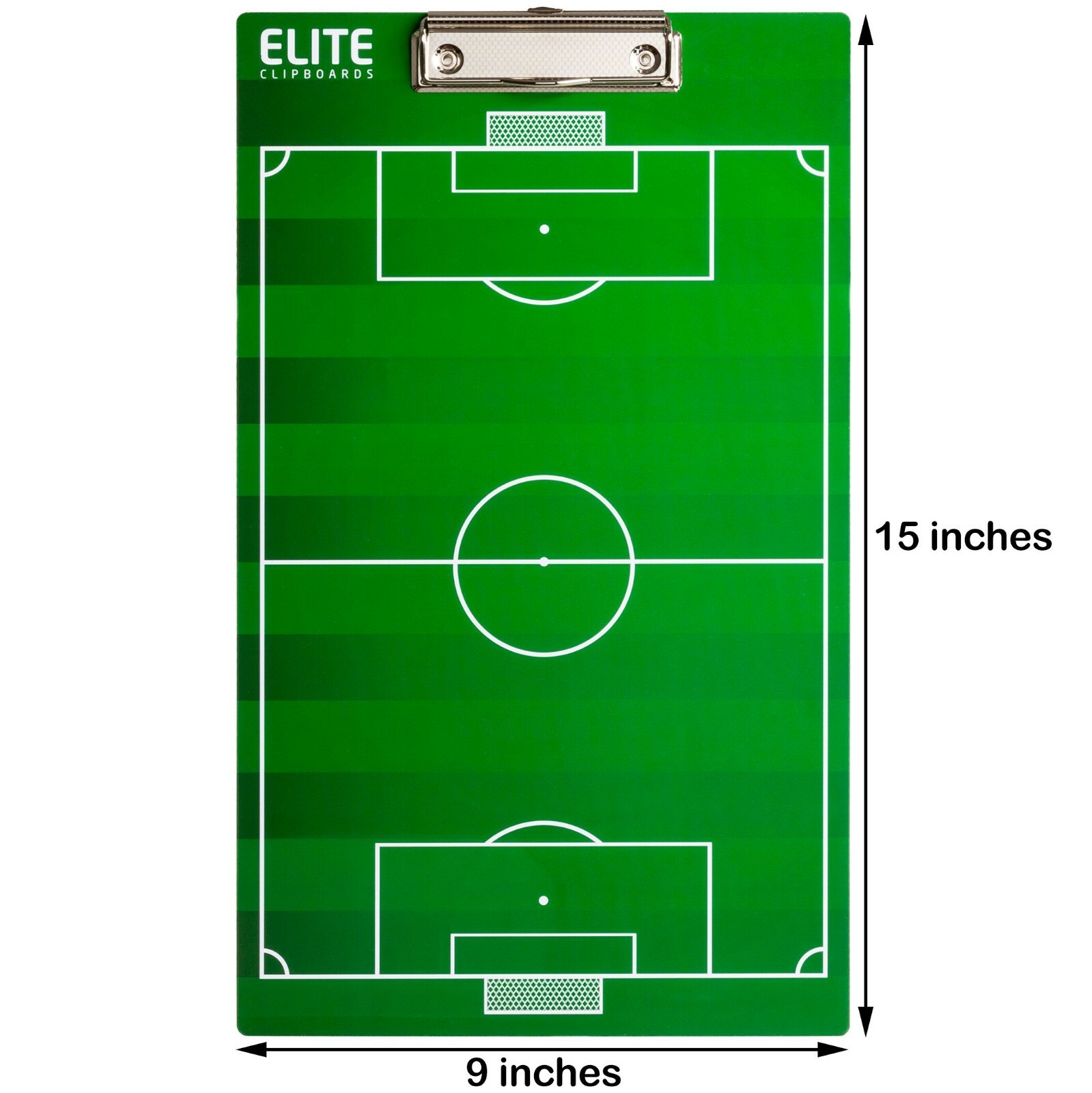 Elite Clipboards Double Sided Dry Erase Coaches Soccer Marker Board with Marker
