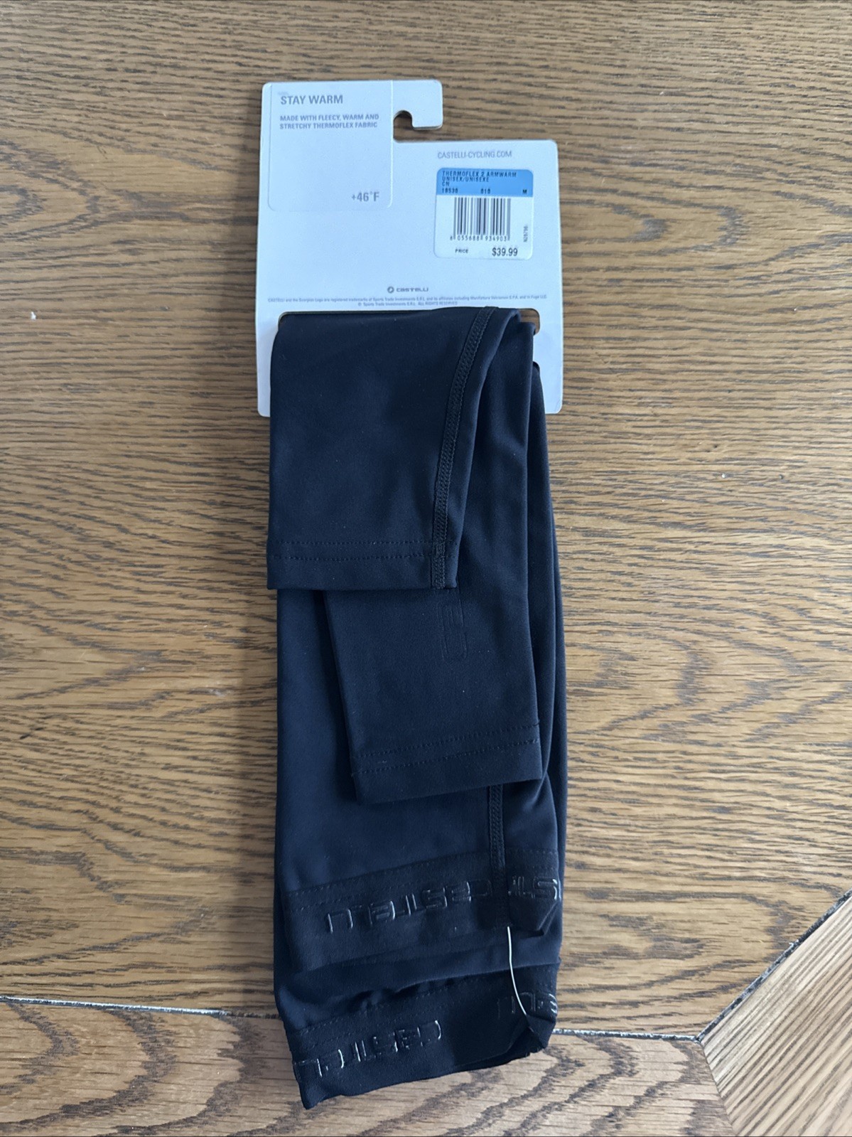 Castelli Thermoflex Arm Warmers Black Size- 1 Pair Size M