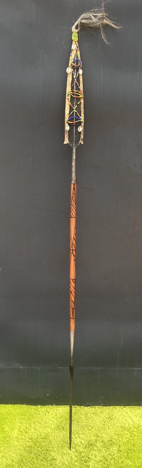 African Samburu Maasai Spear Kenyan Antique Hunting Spear H - 67.5 inches