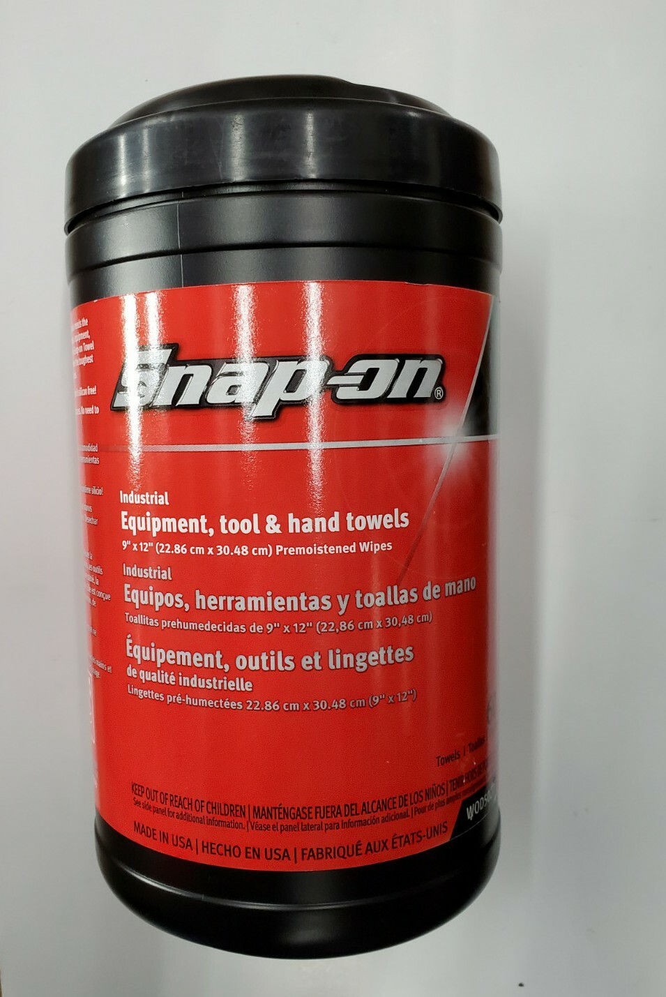 Snap On Tools Wipes Hand and Tools Cleaner WOD5020 60 Towels 9" X 12" NEW !!!!!