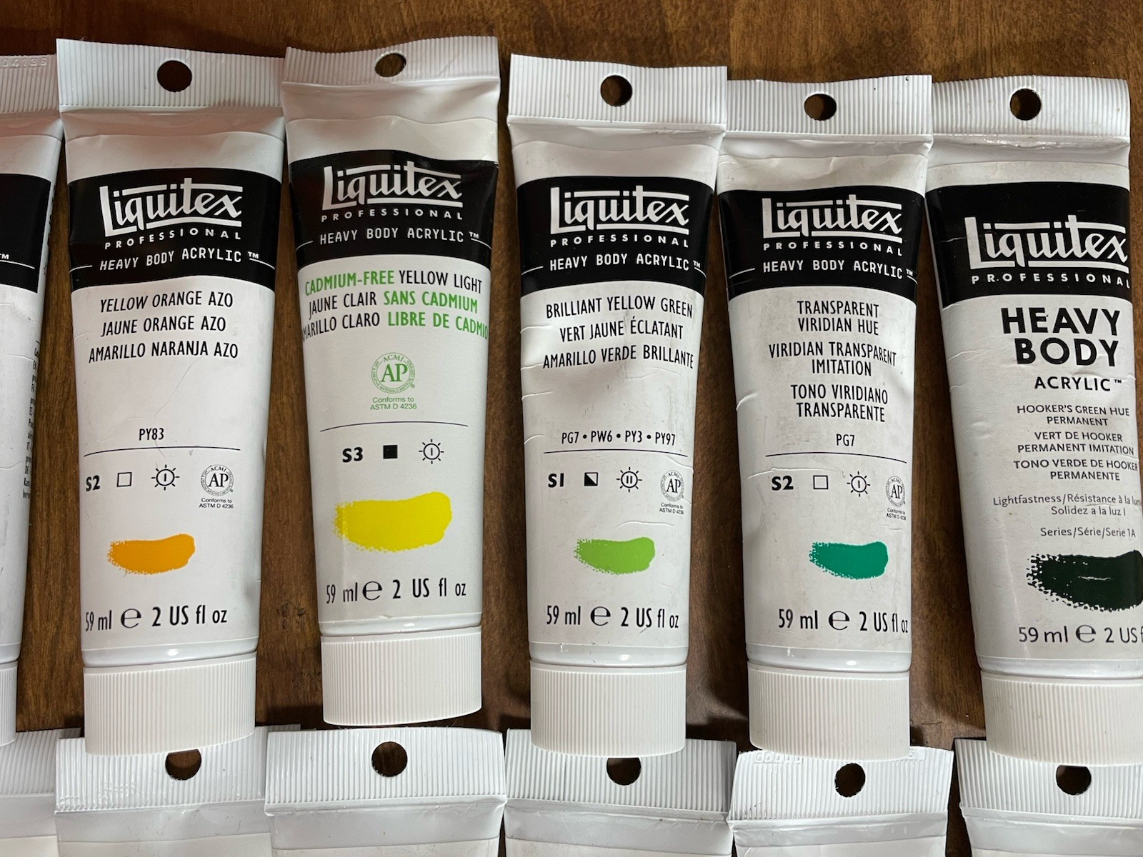 Liquitex heavy body acrylic paint lot B. No Repeats 20 Tubes, 2 Oz Each