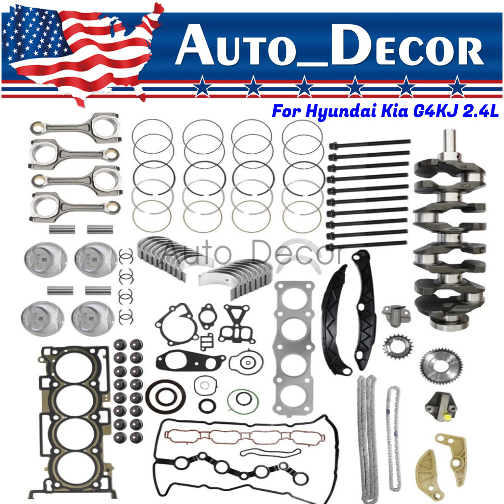 For HYUNDAI KIA 2.4L G4KJ Engine Rebuild Kits Crankshaft Con Rods Timing Kit