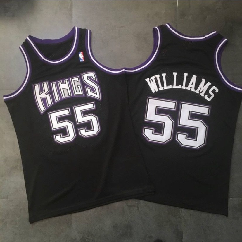 Sacramento Kings Jason Williams retro vintage black basketball jersey