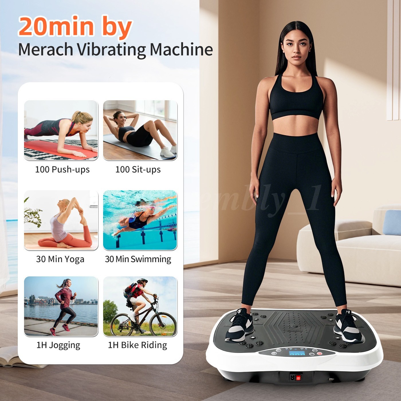NEW Vibration Plate Exercise Machine Vibrate Platform Whole Body Workout Fitness