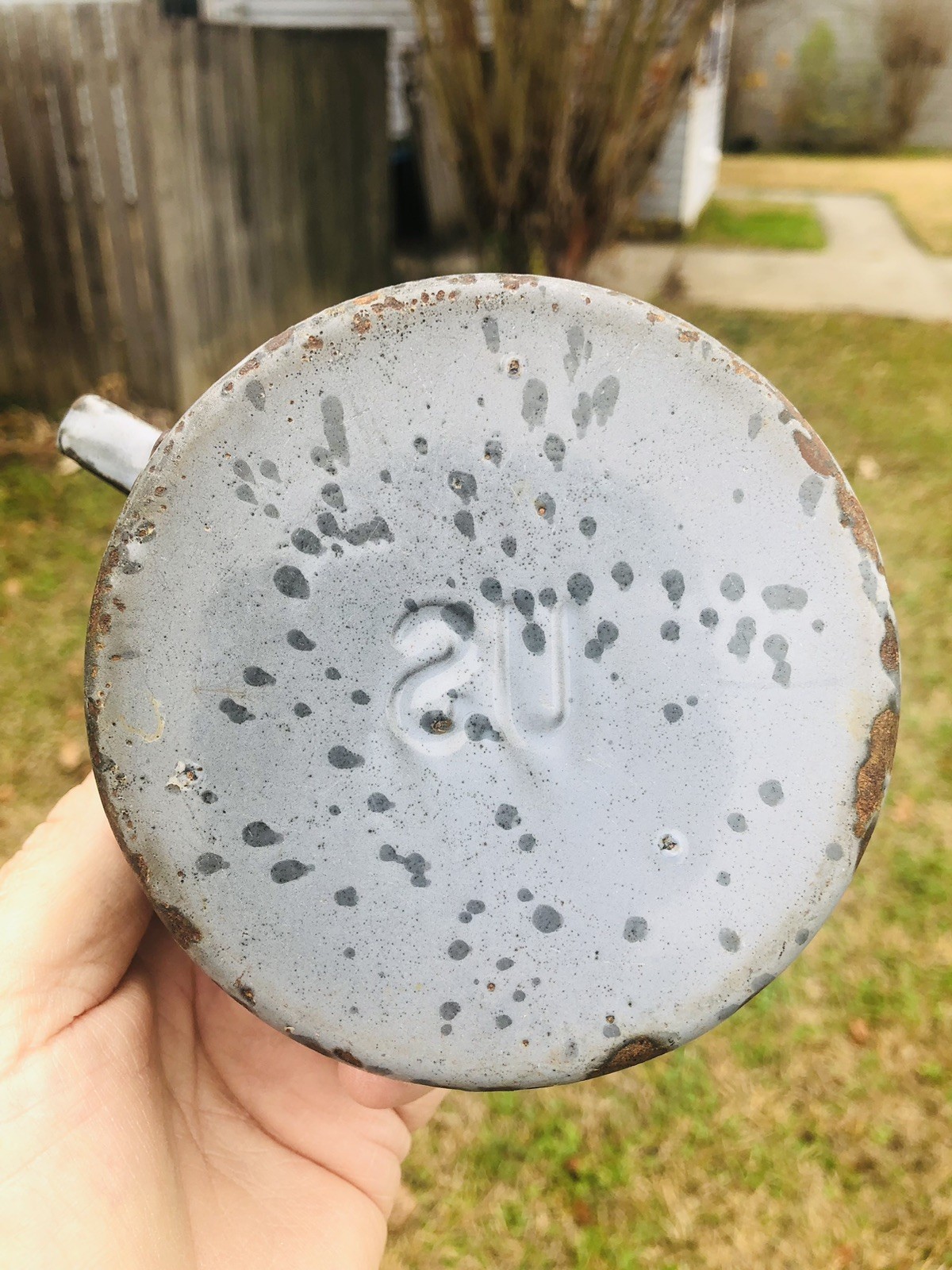 Spanish American War U.S. Army Gray Enameled *U.S. SOUP CUP* Calvary, Military