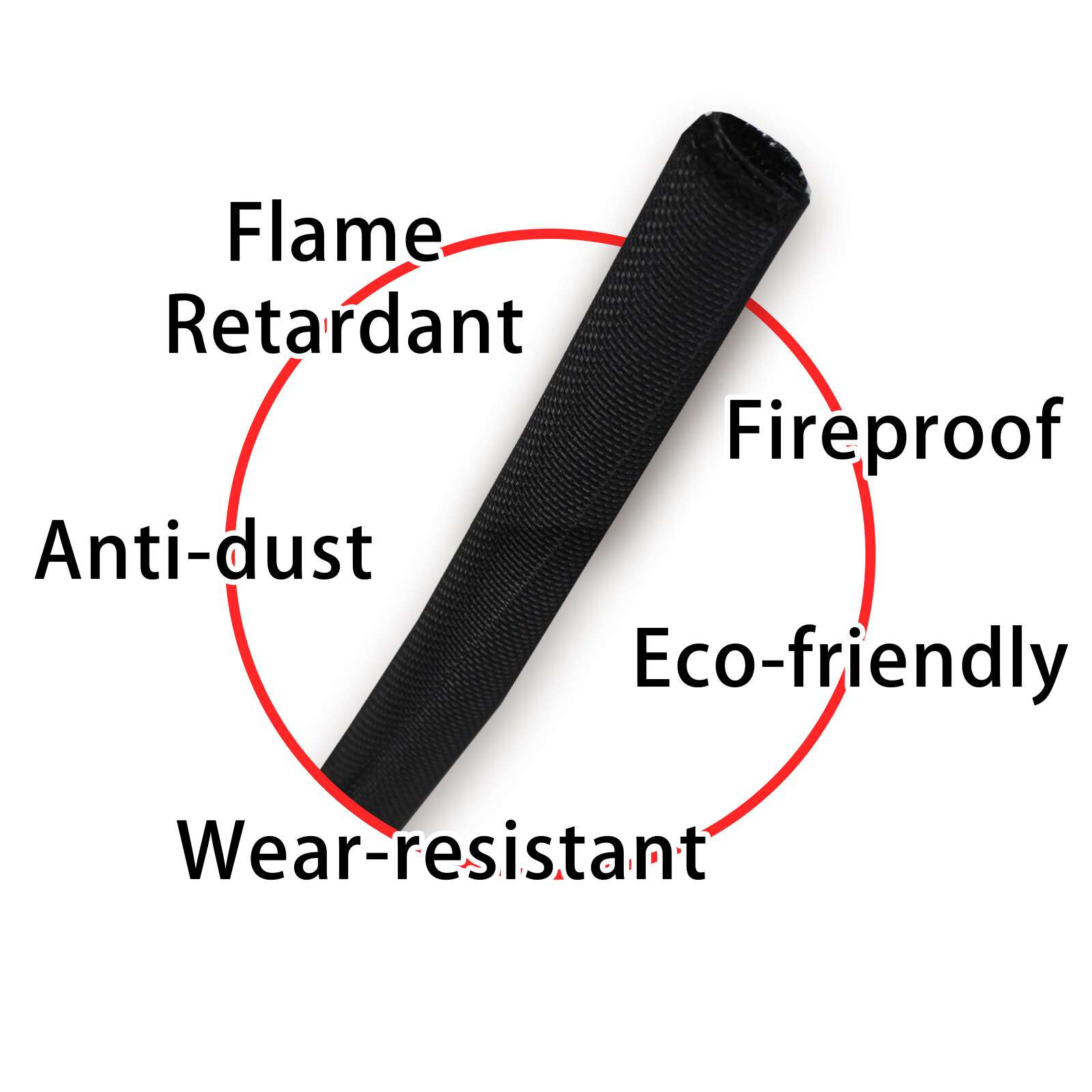 Braided Wire Loom Cord Protector Cable Management Auto Wiring Sleeve Sheathing