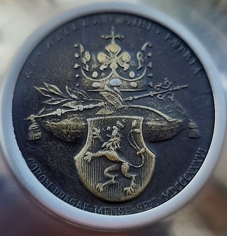 Empress Maria Italian Stainless and Bronze Coin Bowl by Arthur Salm 1960's