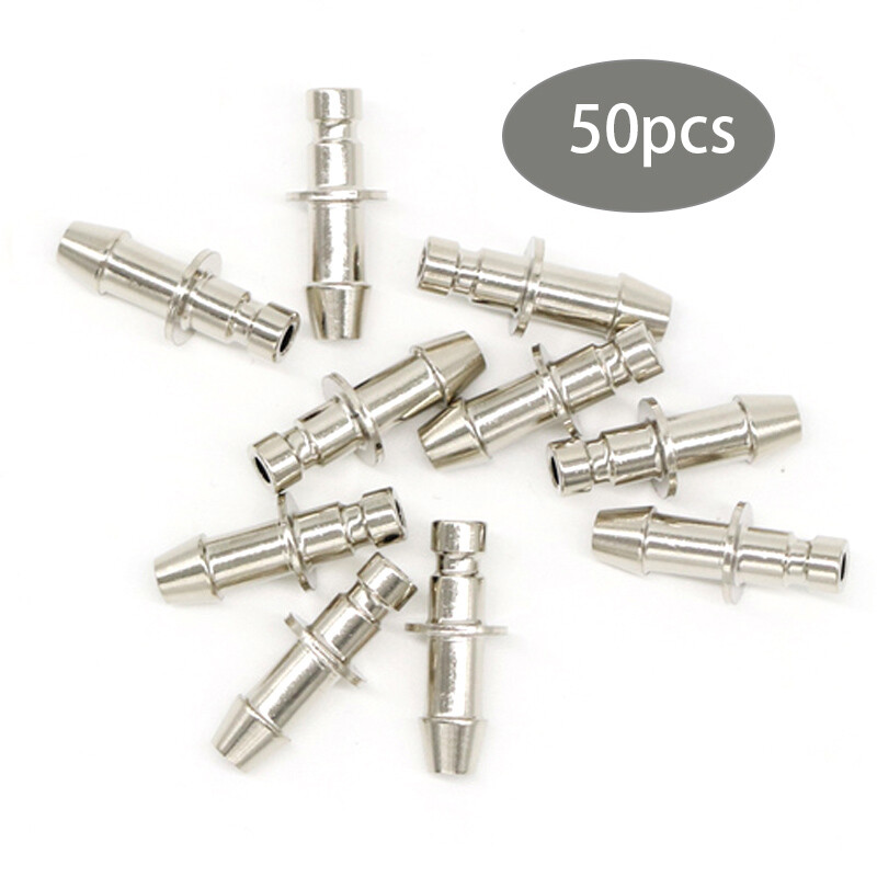 50pcs，Male Blood Pressure Metal NIBP Adapter Cuff Quick Connector Self-locking