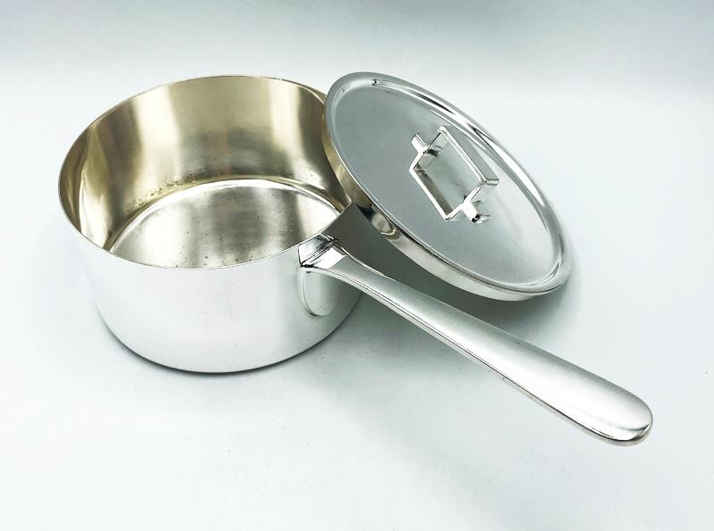 ASPREY LONDON RARE PAIR SAUCEPANS EDWARDIAN SILVER PLATED