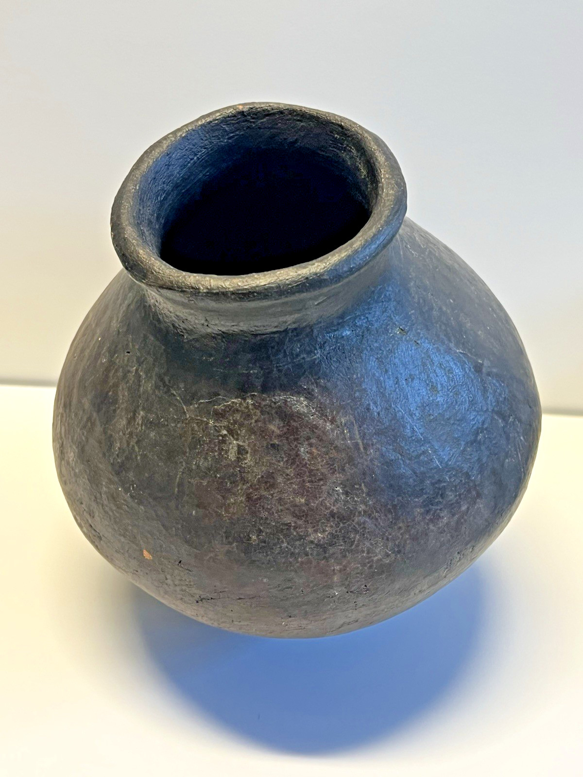 Antique Native American Indian Mississippian Era Olla Clay Pottery Jug;