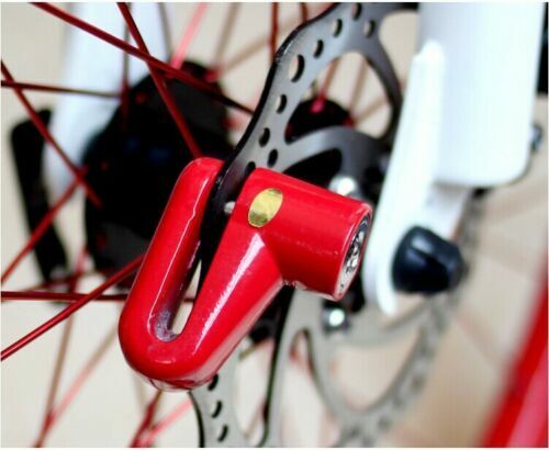 Scooter Bike Bicycle Motorcycle Safety Anti-theft Disk Disc Brake Rotor Lock red