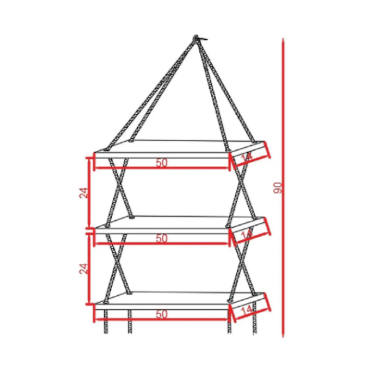 Hanging 3 Tier Rope Wall Window Planter Floating Shelves, Wood Bathroom Shelves
