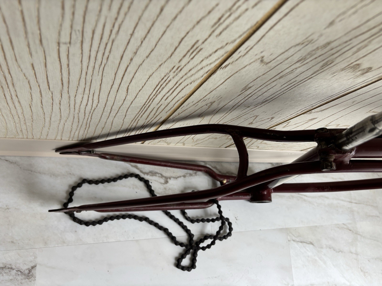 Prewar 1941 Schwinn Excelsior Autocycle Maroon Ivory Cantilever Frame