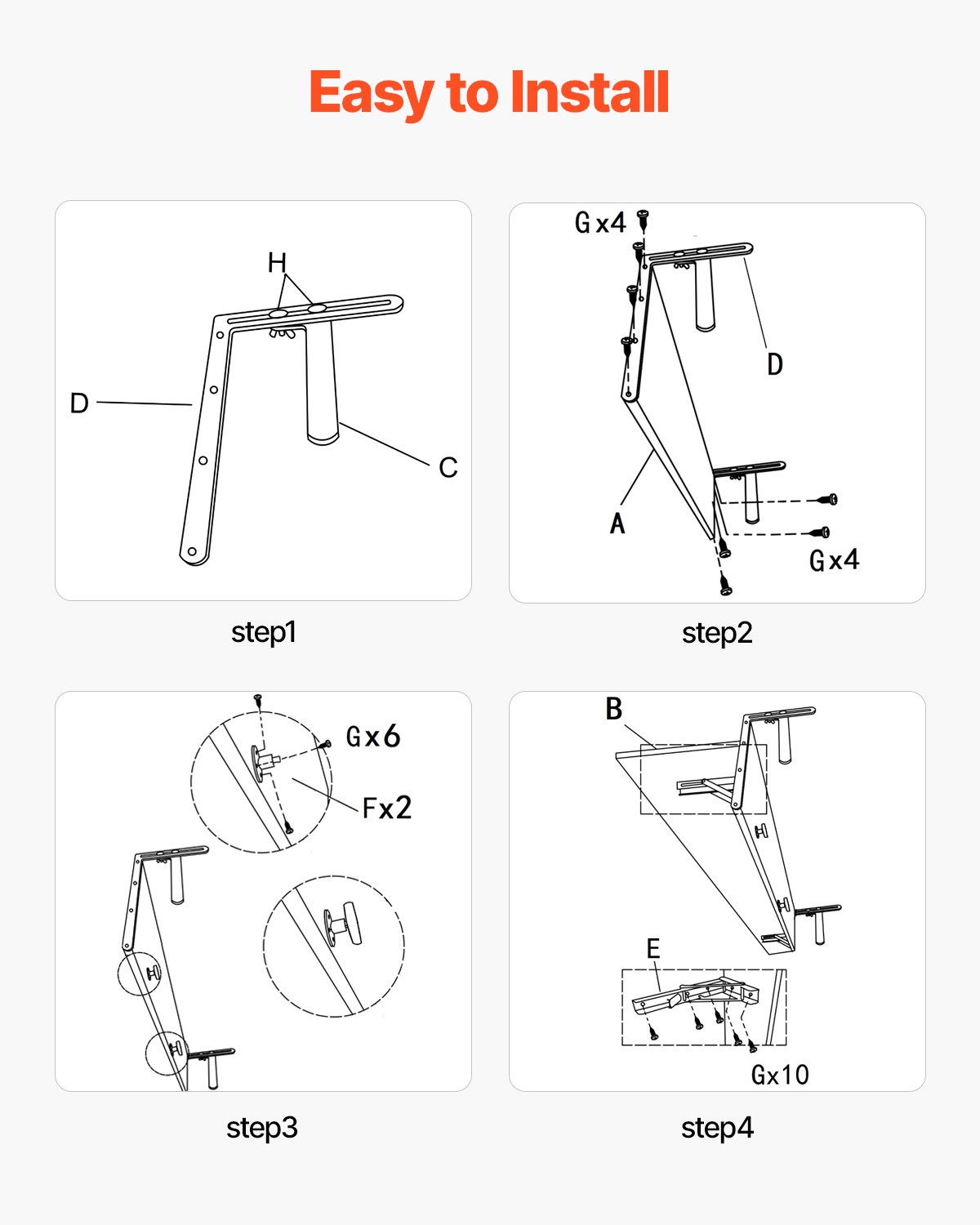 Balcony Hanging Table 12 x 32 in Outdoor Patio Railing Bar Table Foldable