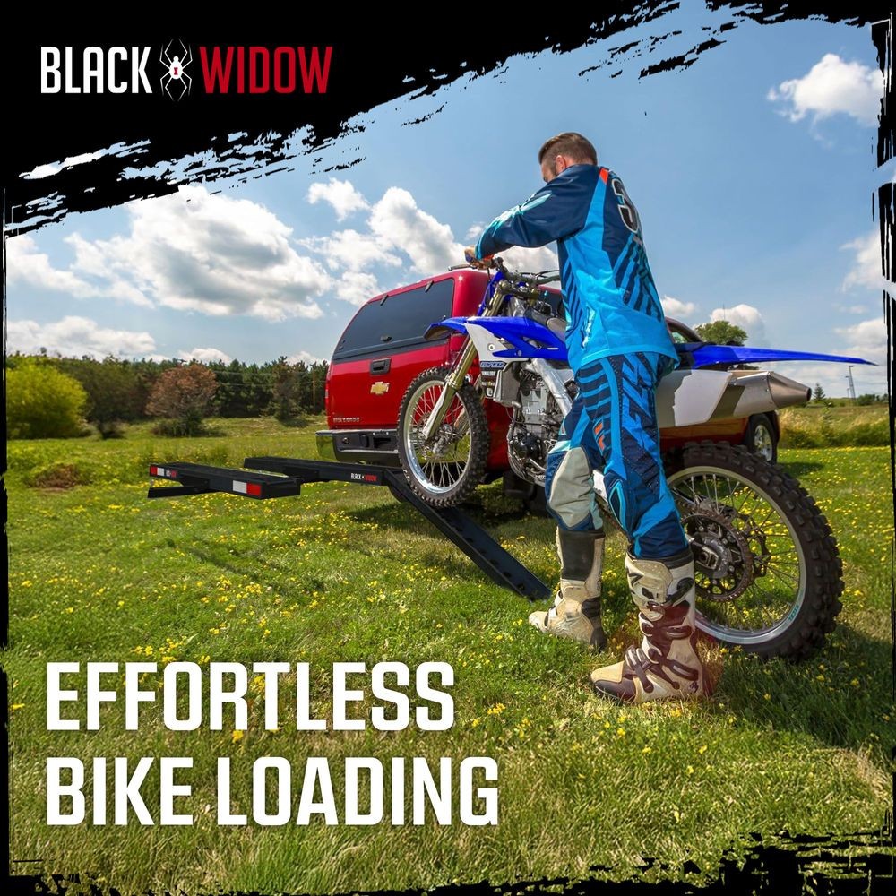 Black Widow Pro Black Anodized Aluminum Double Dirt Bike Carrier - 600 lb. Cap