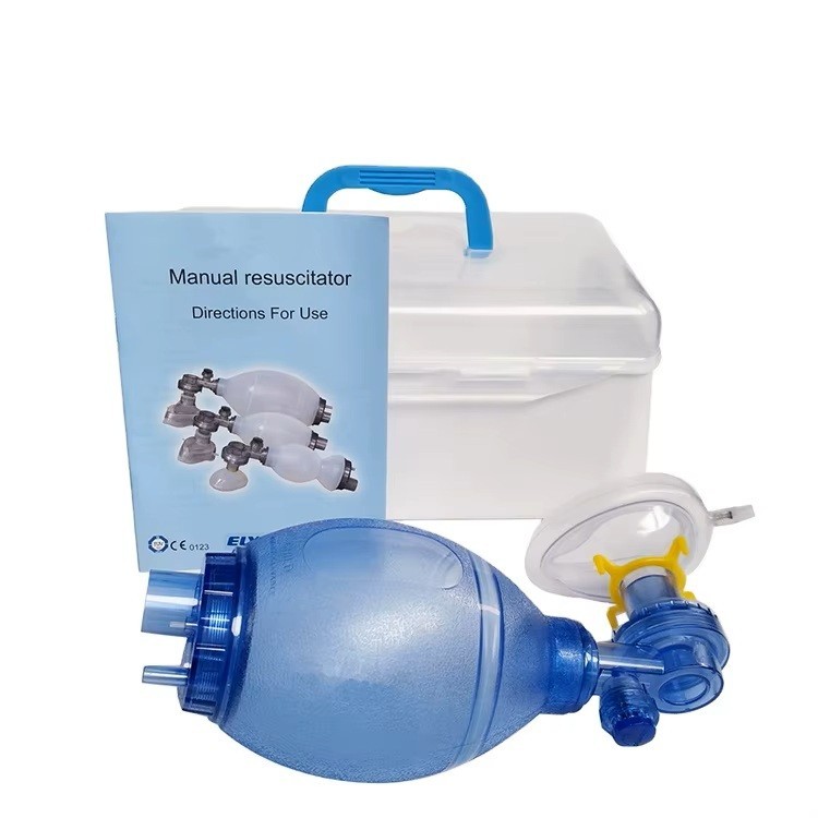 Medical PVC 100% Latex-Free Bag Valve Mask CPR Manual Resuscitator for Adult Use