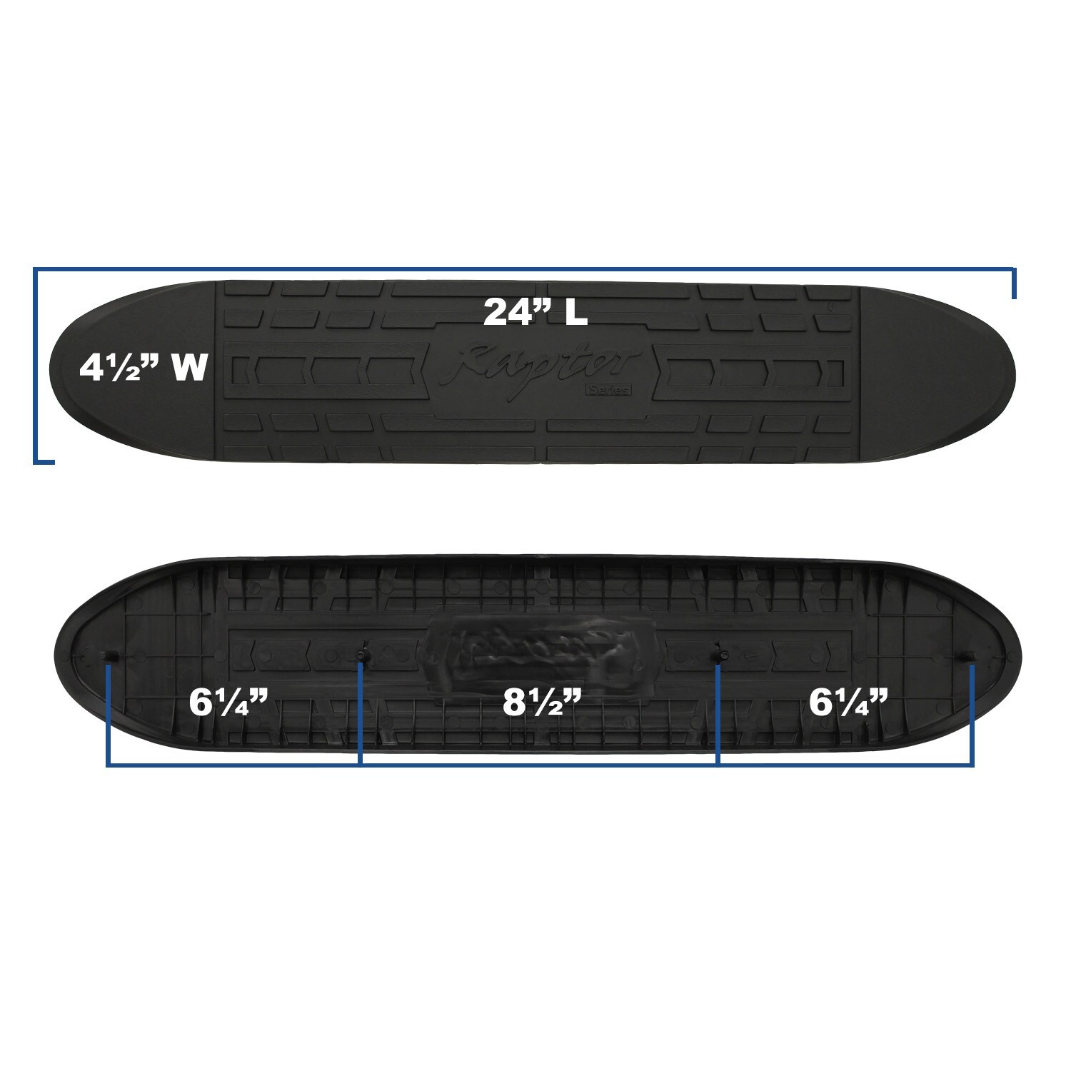 Raptor Series 5" Oval Step Pad (With Raptor logo. Clips Included)