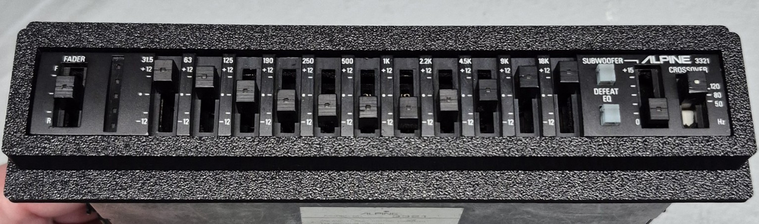 ALPINE FACE PLATE & BEZEL FITS 3321 AUDIO SUBWOOFER EQ CROSSOVER EQUALIZER SUB