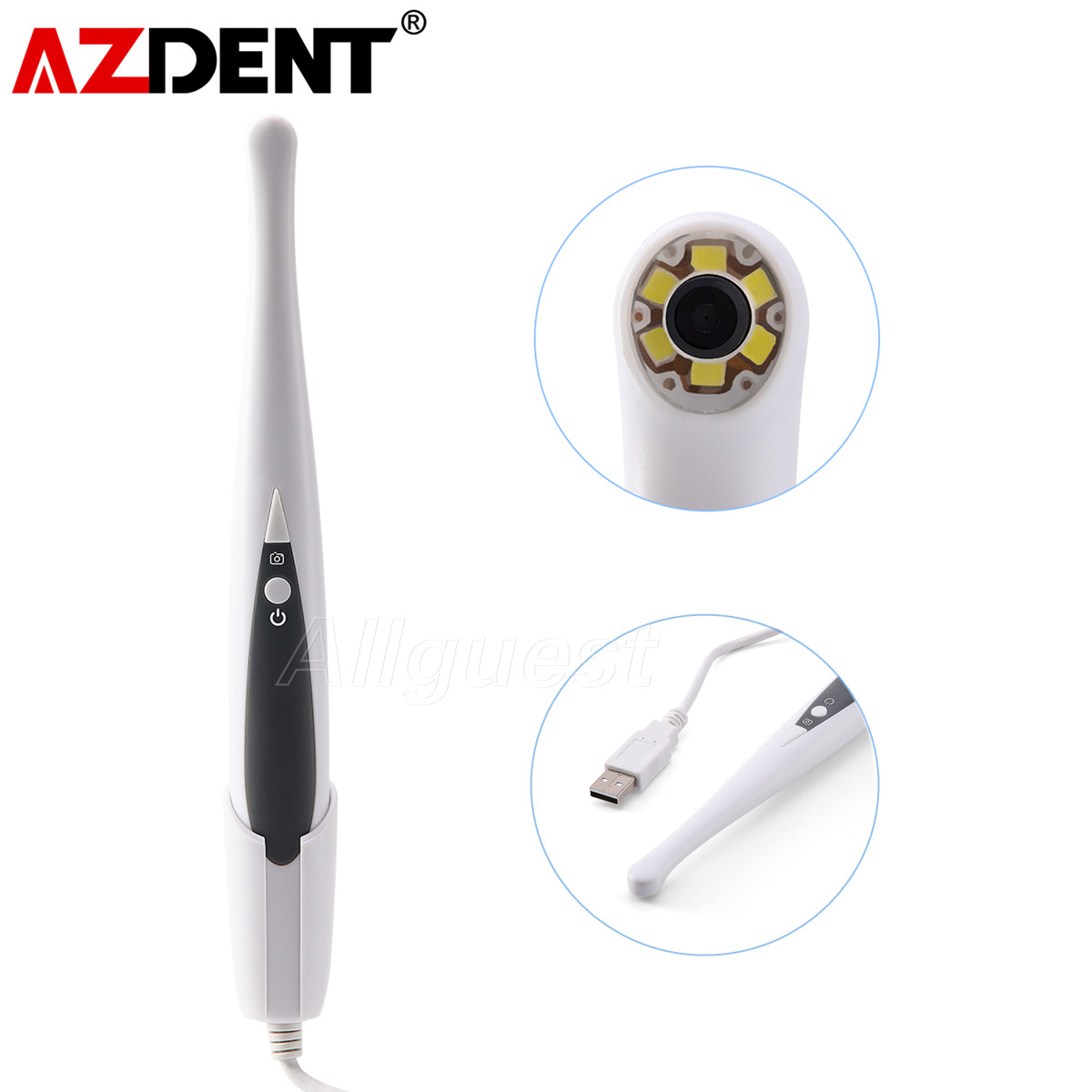 AZDENT Dental Intraoral Camera USB HD Camera 13.0 Mega Pixels 6 White LED Lights