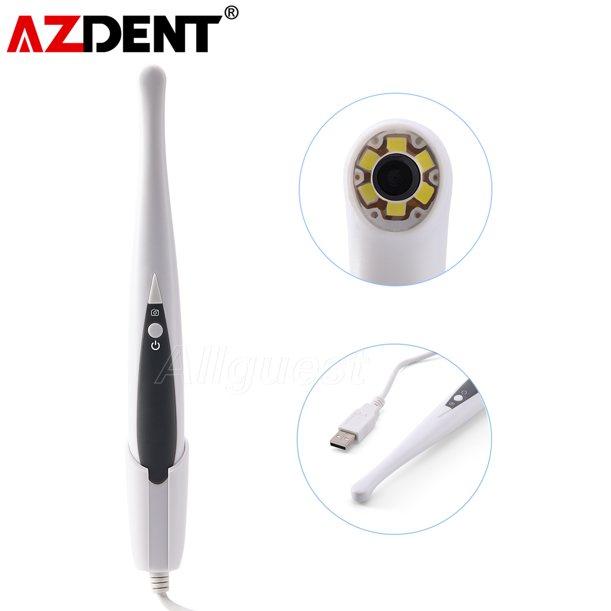 AZDENT Dental Intraoral Camera USB HD Camera 13.0 Mega Pixels 6 White LED Lights