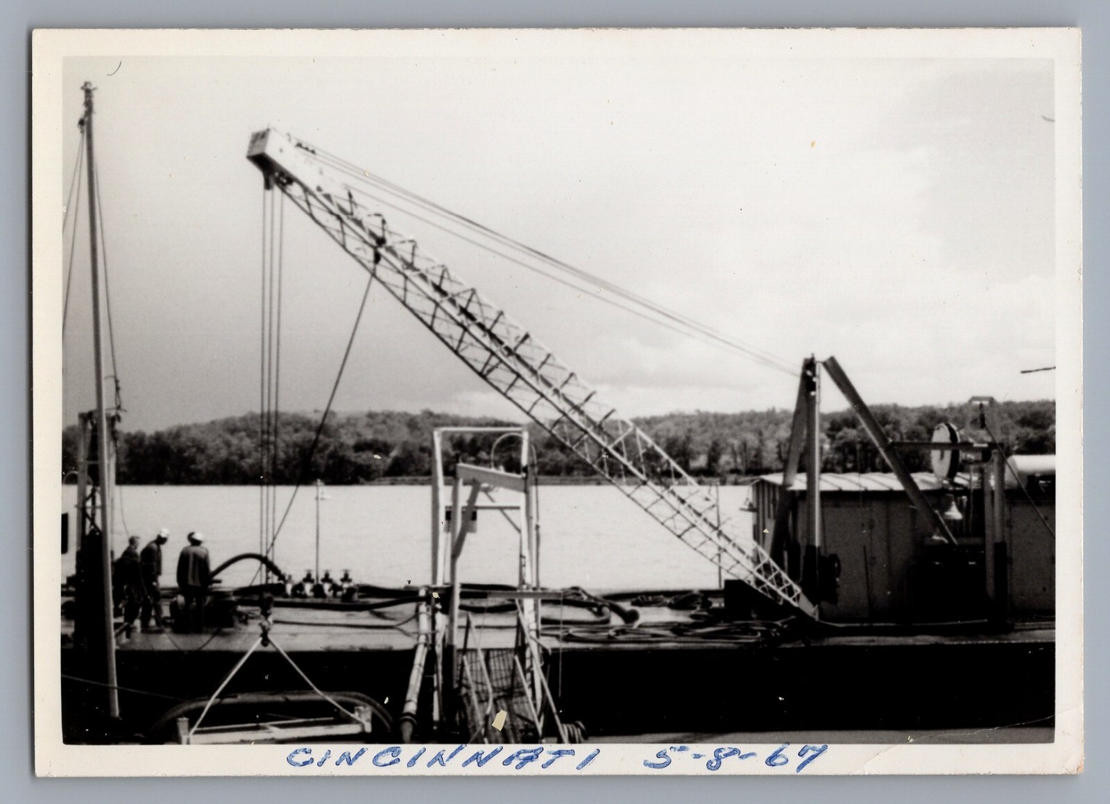 1967 Gulf Oil & Gas Vintage 4.25 x 3" Photo Pipeline Cincinnati, Ohio   9414