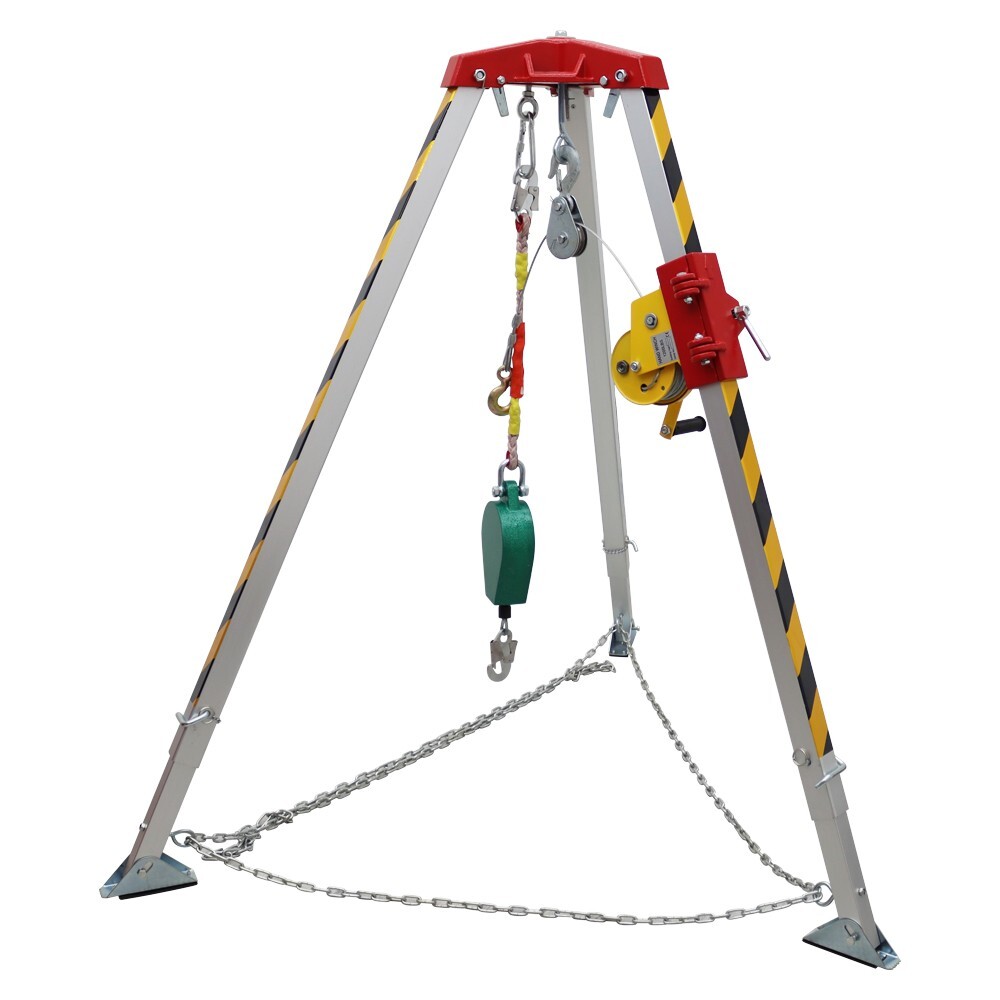 TECHTONGDA Confined Space Tripod Kit Emergency Rescue Aluminum Alloy Tripod