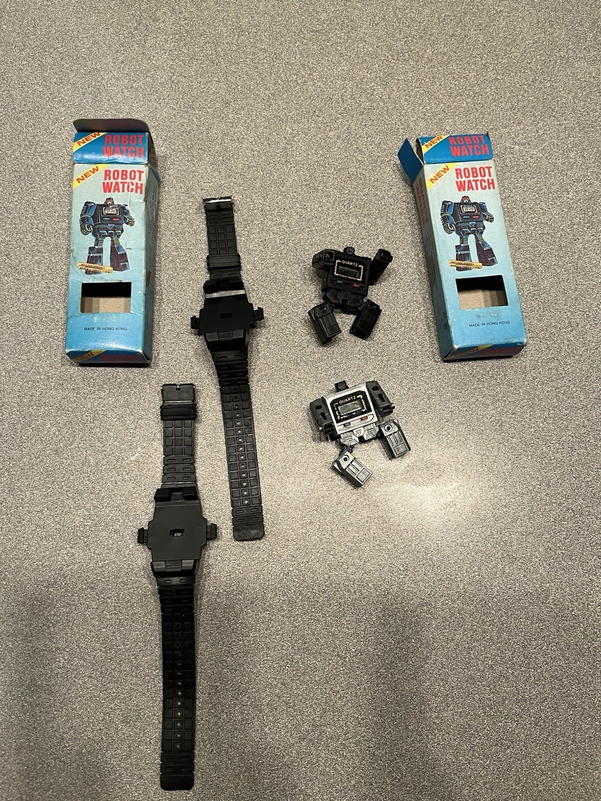 Vintage 1980's Robot Watch Transformer Hong Kong Open With Box Lot