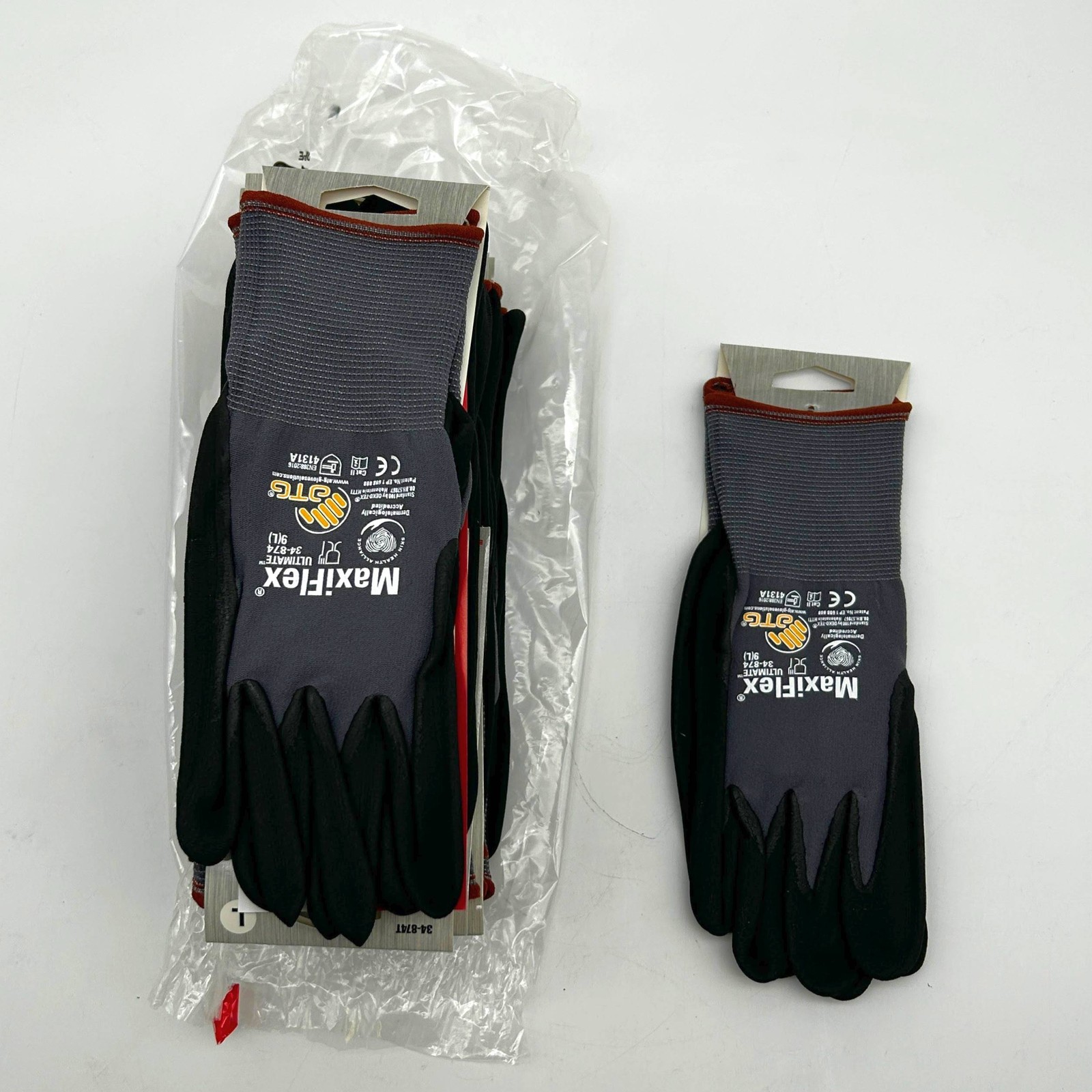 MaxiFlex Ultimate 34-874T Cut Resistant Gloves 9 Large Lightweight Nitrile 12prs