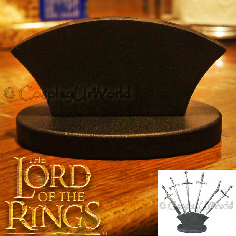 Miniature Swords Wooden Stand Base Fantasy Medieval