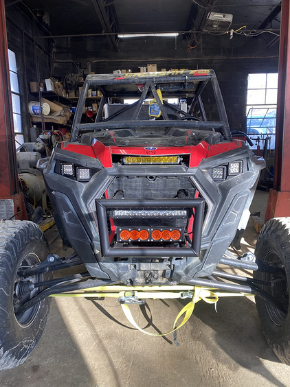 Fit 14+ Polaris RZR 800 900 XP 1000 Dual 24W LED Light Pods Headlight Mount Kit