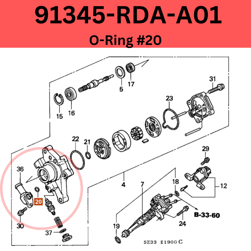 HONDA ACURA POWER STEERING PUMP INLET & OUTLET O-RING SEALS NEW 2PC KIT NEW P/S