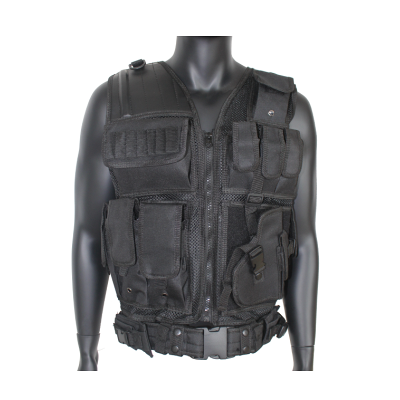U.S Tactical Vest Military Police Airsoft Hunting Combat Training Gear Black