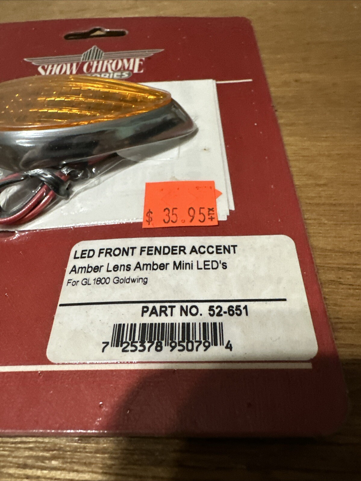 Honda GL1800 LED Amber Front Fender Accent light Show Chrome Goldwing 52-651