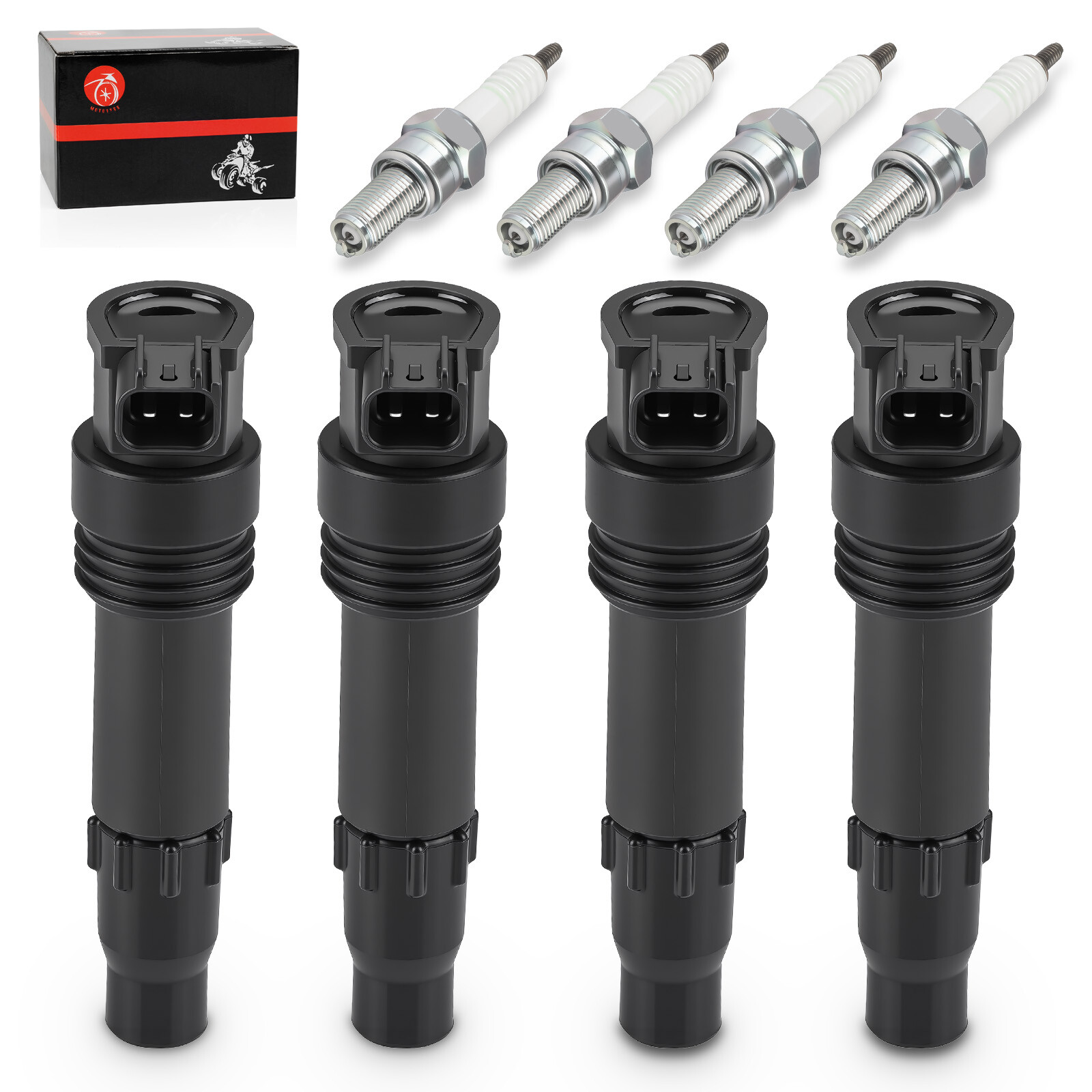 4 Ignition Coils Iridium Spark Plugs For Suzuki Hayabusa 1300 GSX1300R RZ BK BKA